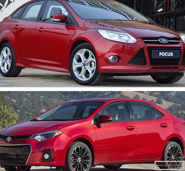 Ford Focus і Toyota Corolla - аўтамабілі для упэўненых у заўтрашнім дні людзей