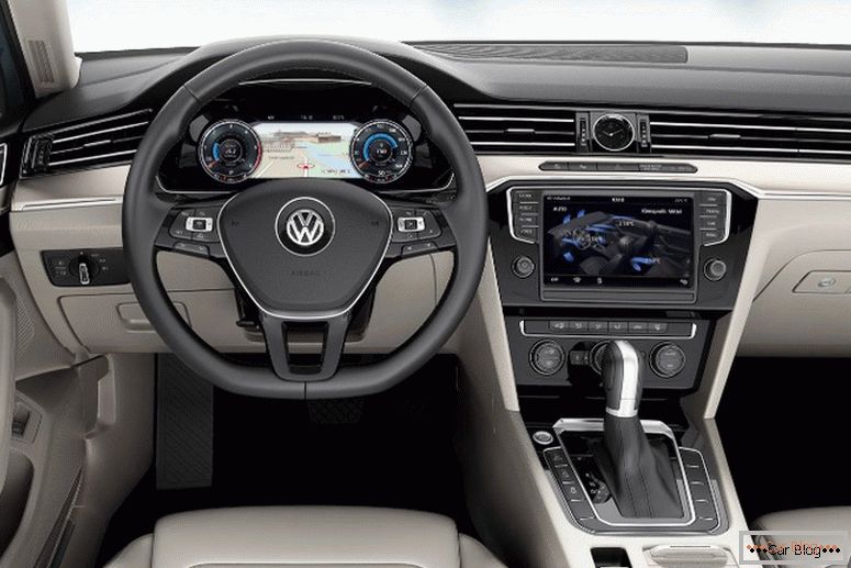 Ўнутраная аздабленне Volkswagen Passat B8